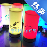 2014新款热卖LED充电酒吧装饰台灯 电子蜡烛防摔七彩变色小夜灯