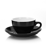 咖啡杯彩色卡布奇诺黑色咖啡杯碟ACF咖啡杯陶瓷加厚定制LOGO包邮