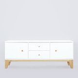 吱音 安吉也长柜设计师白色烤漆实木电视柜北欧简约客厅极美家具