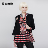 E－World/衣－我的春秋新品女装外套 纯色短款长袖上衣U6217
