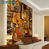 欧式玄关 酒吧抽象音乐电视背景墙纸壁纸卧室床头大型壁画