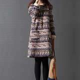 2015冬装新款孕妇裙 韩版休闲加厚夹棉保暖中长款长袖孕妇连衣裙