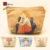 单个包邮创意帆布零钱包小钱包可爱韩版硬币包女迷你手拿包小卡包