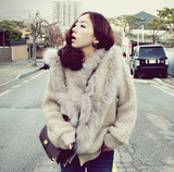 秋冬韩版女装大码宽松加厚海马毛针织开衫中长款兔毛毛衣外套