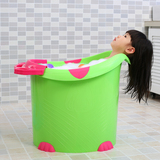 蜜蜜花超大号儿童洗澡桶 塑料 宝宝沐浴桶加厚小孩泡澡桶可坐
