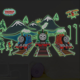 卡通托马斯火车夜光贴墙贴儿童男孩卧室幼儿园装饰荧光可移除贴画
