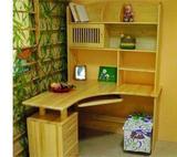 实木家具 可定做 松木家具/转角书桌、书架 连体书桌柜 环保家具