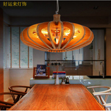 设计师的灯实木创意灯具酒店客厅卧室实木吊灯北欧美式灯木艺灯饰