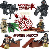 新品兼容乐高积木玩具军事系列小人仔人偶加特林武器反恐特种部队