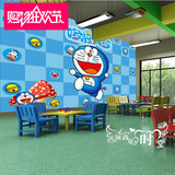 3d哆啦A梦叮当猫大型壁画卡通儿童房卧室宿舍墙纸餐厅KTV酒店壁纸