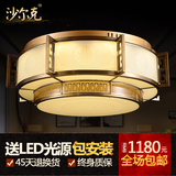 沙尔克古典新中式全铜灯中国风卧室纯铜吸顶灯小客厅餐厅书房灯具