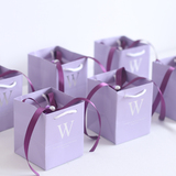 范妮范独家定制浅紫色Wedding水晶球手拎袋系列喜糖盒子婚礼用品
