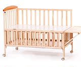 d双胞胎婴儿床实木可拆分可合并加宽双人宝宝床带摇篮蚊帐