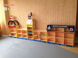 幼儿园儿童卡通造型组合柜高档玩具柜书包柜防火板木质区角柜