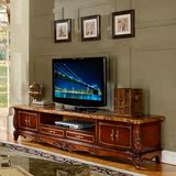 欧式电视柜 实木雕花地柜储物法式茶几电视柜组合客厅家具