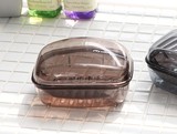 韩国进口 昌信 皂盒 带盖沥水 双层 肥皂盒 大号 塑料 创意包邮