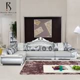 罗斯贝洛欧式真皮沙发组合奢华简约实木法式客厅小户型转角家具16
