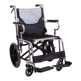 鱼跃轮椅车H032C 折叠轻便铝合金老人老年轮椅免充气轮胎TL