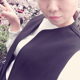 2016春季韩版新款女装 黑白拼接卫衣三件套潮女必备