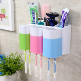 意可可 创意三口之家卫浴洗漱套装 漱口杯刷牙杯套装牙刷架挂架