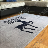 时尚简约现代欧式地毯客厅茶几沙发地毯卧室床边手工腈纶地毯定制