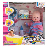 包邮芭比洋娃娃会喝水会尿尿搪胶娃娃小女孩洗澡过家家喂奶玩具