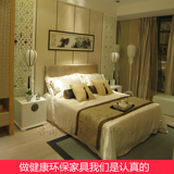 新中式实木水曲柳双人床1.8米 中式现代青年白色主题卧室家具定制