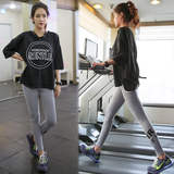 韩国代购女子跑步服瑜伽服运动弹力短袖紧身裤田径健身瑜珈服套装