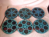 老物件铁皮电影胶片16mm电影胶片旧片夹电影拷贝盘道具装饰造型