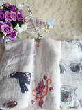 aden+anais竹纤维新生婴儿抱毯宝宝包被全棉纱布大浴巾空调被盖毯