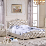 特价软床现代实木拉钻真皮床1.5 1.8米双人床软包简约婚床可定制