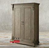 美式实木衣柜法式实木雕花衣柜大小定制衣柜仿古白色 欧式衣柜