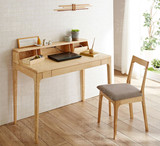 北欧式宜家简约全实木书桌电脑桌 美式简易单人双人办公桌工作台