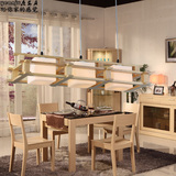 中式实木餐饭厅吊灯日式客厅木艺单三头简约茶楼原木现代阳台灯具