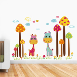 幼儿园小学教室宿舍布置墙贴纸卧室客厅装饰墙纸可移除长颈鹿贴画