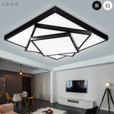 新款现代简约LED长方形正方形大气黑白吸顶灯客厅创意卧室书房
