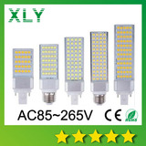 超亮 LED横插灯AC/85-265V恒流E27/G24/G23灯头 PL灯