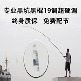日本特价进口钓鱼竿手竿黑坑碳素台钓竿超轻超硬19调鱼杆长节渔具