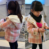 女童秋冬韩版加绒毛呢大衣儿童装宝宝3-4-5-6-7-8岁冬款加厚外套