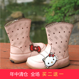 巨亏！冬季新款 韩国童鞋可爱HELLO KITTY女童冬靴外贸雪地靴