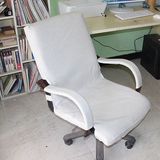 老板电脑椅套 网吧椅套 米白色包邮 办公椅套亚麻布双层布椅子套