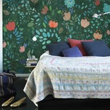 景墙纸大型壁画3D欧式田园水彩花纹手绘壁纸客厅沙发卧室电视背