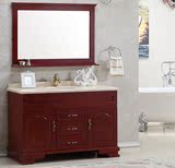 TOTO中式浴室柜组合现代简约实木橡木落地洗脸盆柜美式卫浴柜欧式