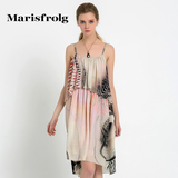 Marisfrolg玛丝菲尔 真丝不规则花稿连衣裙 专柜正品夏女装新