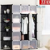 成人简易衣柜韩式塑料储物整理收纳柜子树脂组合组装衣橱寇丝