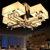 客厅吸顶灯大气现代简欧铁艺卧室灯时尚餐厅灯具布罩灯