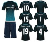 14-15切尔西第二客场10阿扎尔足球服11号德罗巴球衣18号雷米队服