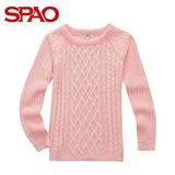 SPAO韩国衣恋 2015春夏新款 复古编织款 女式套头毛衣 SPKW521G02