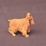 山羊胡子美国可卡犬模型摆设树脂工艺品狗狗摆饰纪念品宠物店摆件