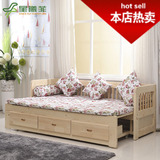 新款实木沙发床折叠1.8米1.5多功能两用可折叠储物客厅简约双人床